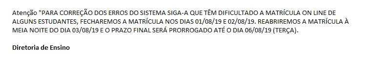 banner sobre matrícula