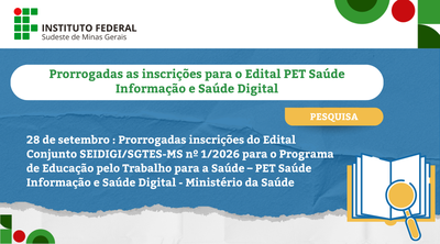 Prorrogadas as inscrições para o Edital PET Saúde Informação e Saúde Digital