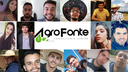 #Paratodosverem: mosaico com fotos de todos os integrantes da equipe com a logo da Empresa Júnior.