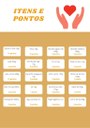 Tabela de itens e pontos
