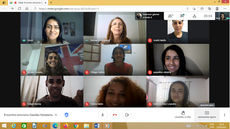 #PraTodosVerem: print da aula do google meet.