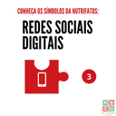 #Pratodosverem: imagem traz uma parte do quebra-cabeça, na cor vermelha, com o desenho de um celular.