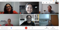 Captura da tele do google meet com os participantes da banca.