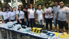 Professor Bruno Rossi e alunos.