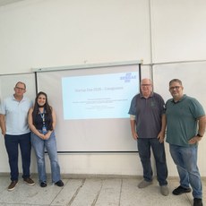 Representantes do Sebrae e do IF Sudeste MG na abertura do evento.