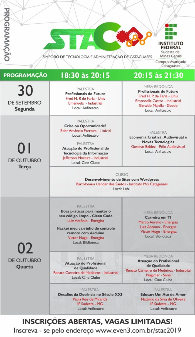 Programação STAC.jpeg Programação STAC