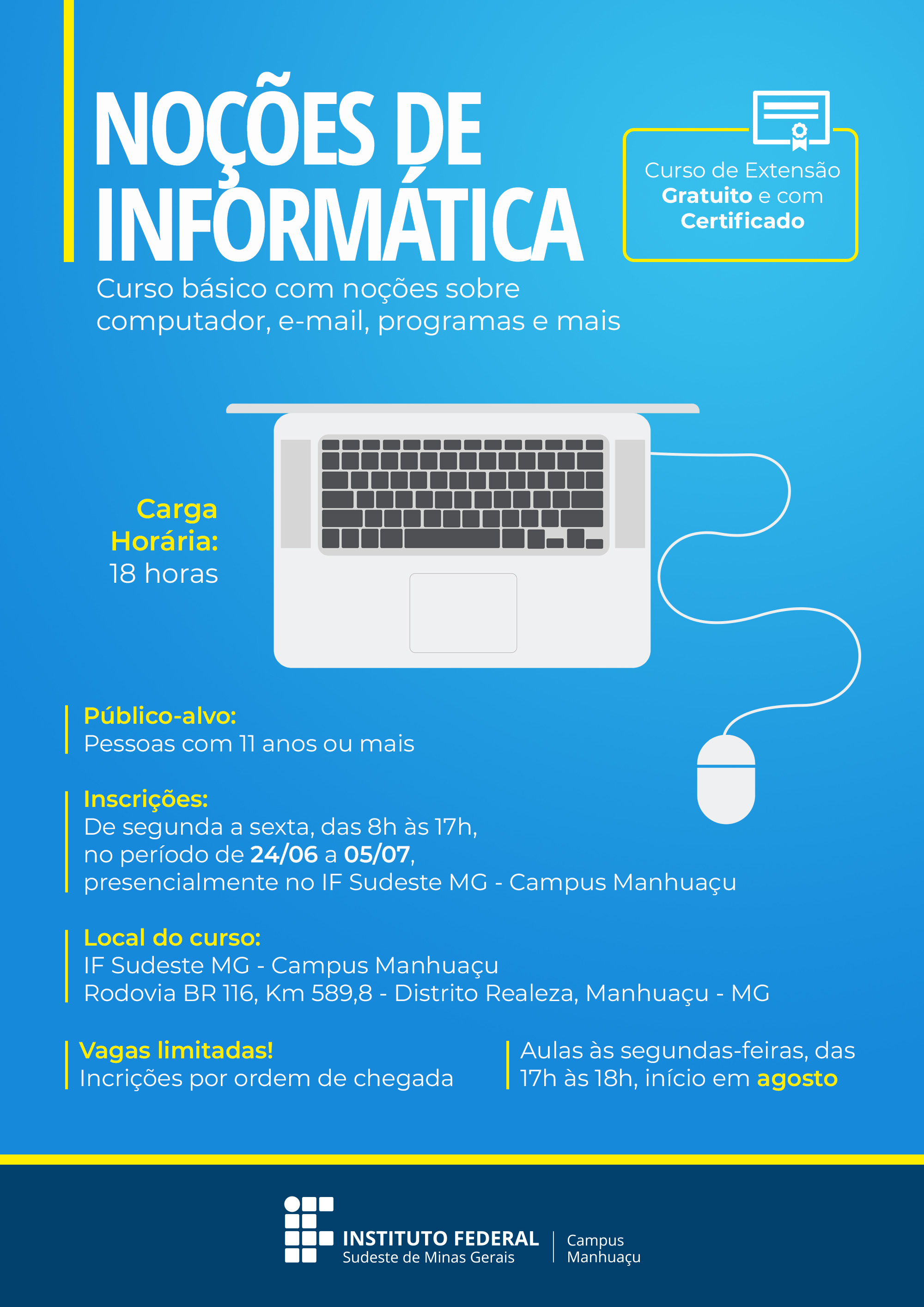 Cartaz - Curso Noções de Informática