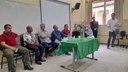 Mesa de honra com autoridades durante a fala do Diretor de Ensino Rossini Pena Abrantes.