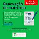 Período para renovação de matrícula