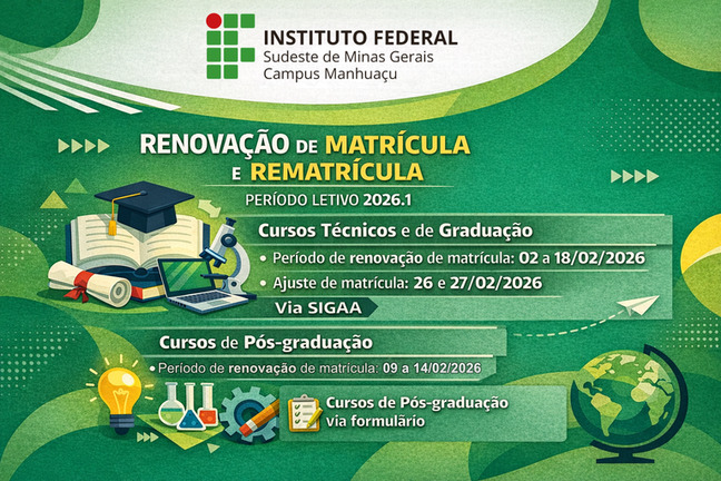 Renovação de matrícula para 2026.1