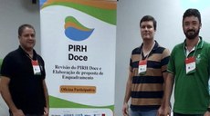 Da direita para a esquerda: prof. Diego Mathias, prof. João Cremasco e o prof.
Romildo Oliveira.