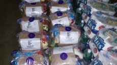 #Pratodosverem: imagem traz cestas dispostas no chão, com a logo do IF Sudeste MG em cada uma delas.