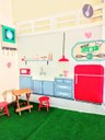 #Pratodosverem: espaço decorado no tema cozinha infantil.