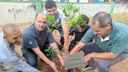 #Pratodosverem: plantio da árvore no Campus Barbacena.