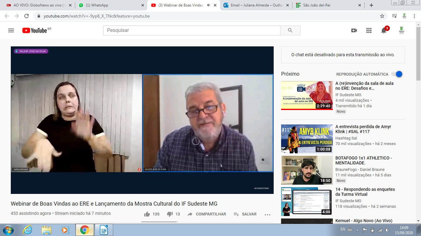 Fala do Pró-Reitor de Extensão- Valdir José da Silva