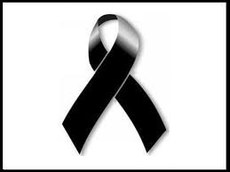 #Pratodosverem: fita preta simbolizando luto.