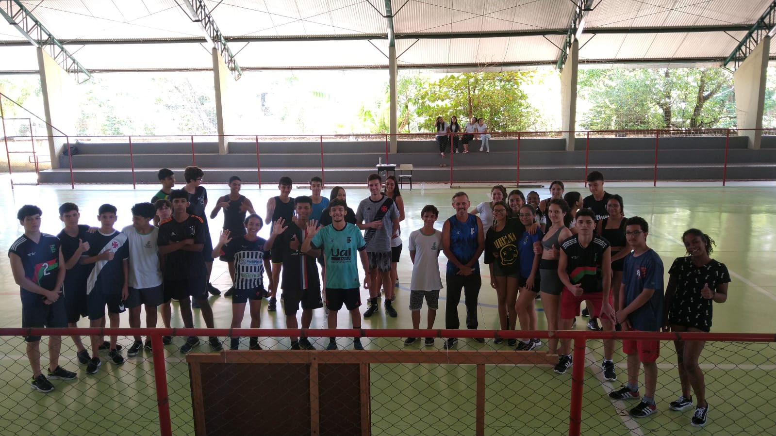 Atividade do projeto de extensão Oficina de Esportes Coletivos. Campus Muriaé. 2023. Fonte: Coordenação do projeto.