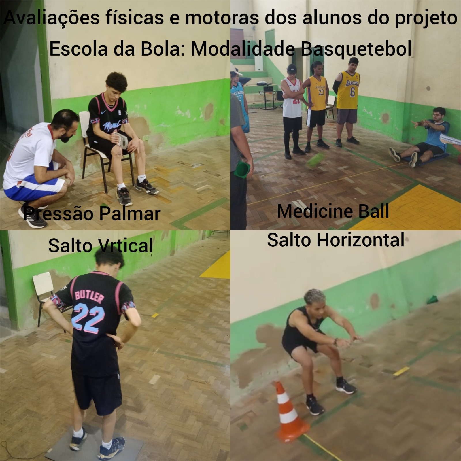Atividade do projeto de extensão Escola de Bola Modalidade Basquetebol. Campus Rio Pomba. 2023. Fonte: Coordenação do projeto.