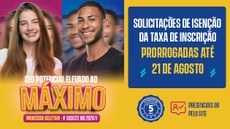 Está terminando o prazo para solicitação de isenção da taxa de inscrição do  Processo Seletivo para os cursos técnicos e de graduação do IFTM