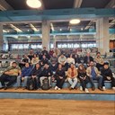 Representantes do IF Maker do Campus Santos Dumont, do espaço de Coworking do Campus Barbacena e da Pré-aceleradora do Campus Avançado Cataguases no hub de inovação do Moinho