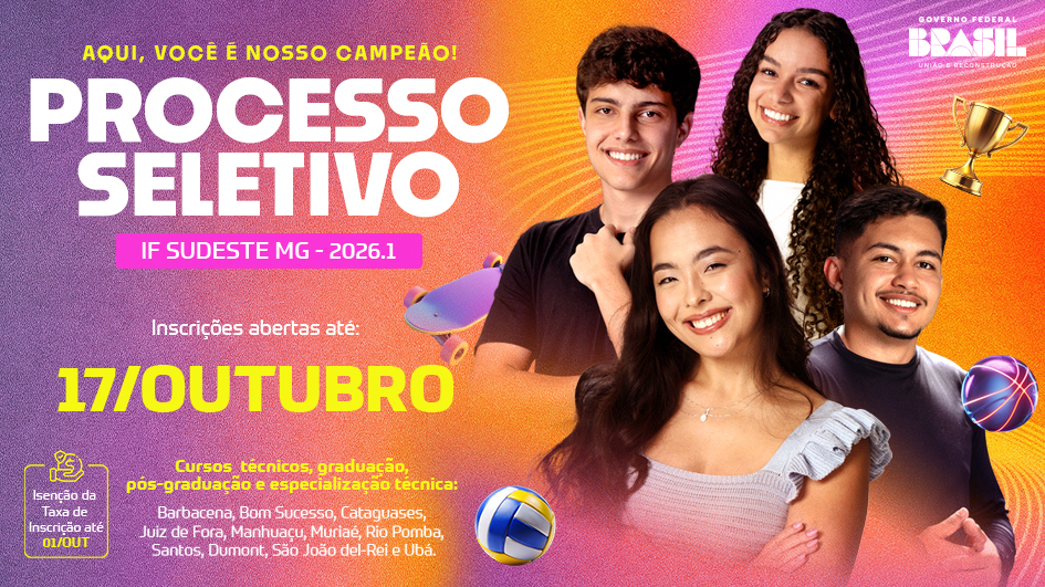 Inscrições abertas PS 2026-1