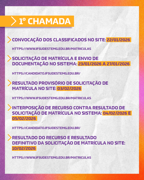 1ª Chamada