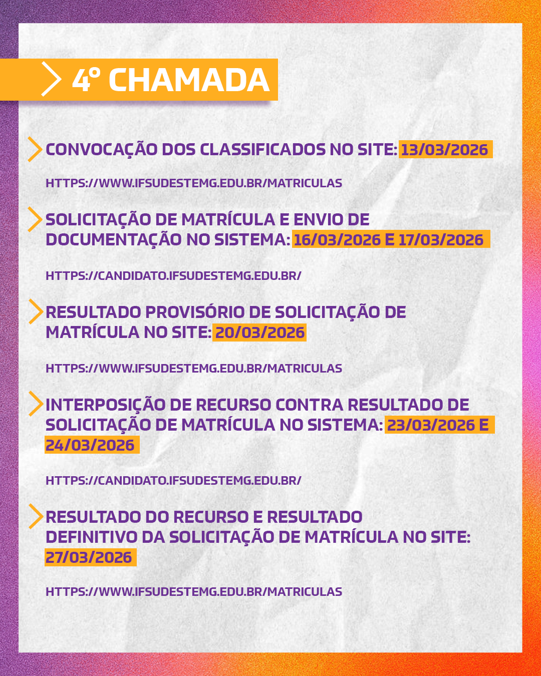 4ª Chamada