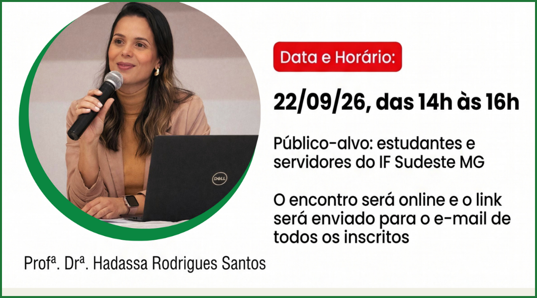IF Sudeste MG abre inscrições para o minicurso "Professor, intérprete e aluno surdo"