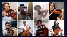 #Pratodosverem: apresentação orquestra virtual.