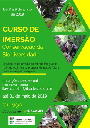 Cartaz curso de imersão em Conservação da Biodiversidade