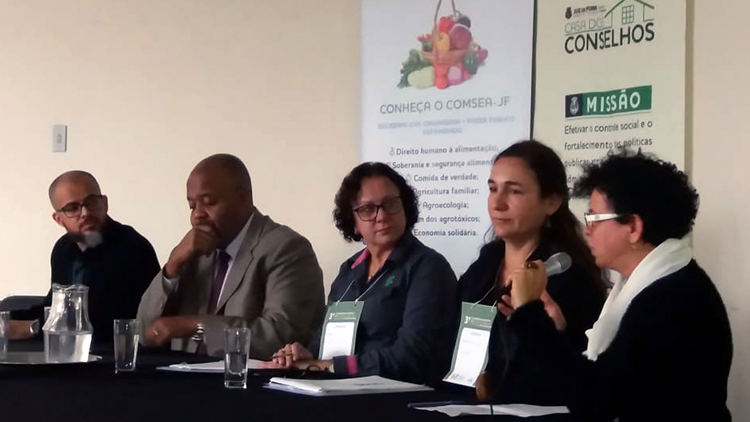 Diretora de Extensão em conferência