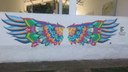#Pratodosverem: O muro com desenho da asa pronto