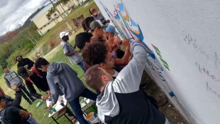 Intervenção Muro Centro de Vivência