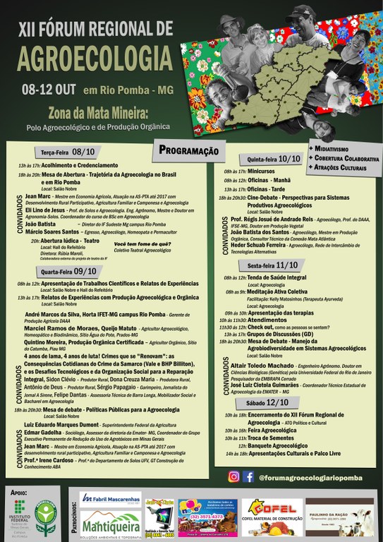 Programação Fórum de Agroecologia