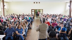 #Pratodosverem: O diretor-geral João Batista Lúcio Corrêa falou aos novos alunos no Salão Nober.