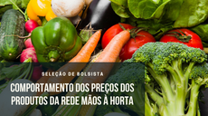 #Pratodosverem: Imagens de vegetais. Há ainda o texto "Seleção de bolsista - Comportamento dos preços dos produtos da Rede Mãos à Horta".