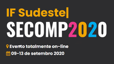 #Pratodosverem: Logo do evento em fundo cinza. No topo, há o nome IF Sudeste. Em seguida o nome do evento e as informações "Evento totalmente on-line" e as datas.