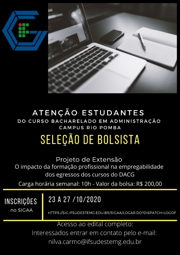 Seleção de bolsista DACG 1