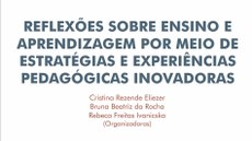 #Pratodosverem: Parte da capa do e-book. Na imagem, está o nome da obra em azul e dos organizadores em rosa.