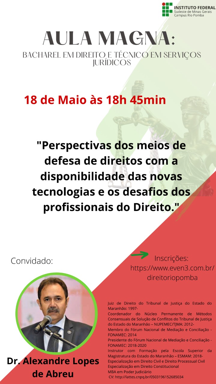 aula magna Direito - Alexandre Lopes de Abreu aula magna Direito - Alexandre Lopes de Abreu
