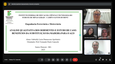 #pratodosverem: Imagem mostra "frame" da tela durante apresentação do trabalho de Gabrielly