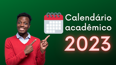 #pratodosverem: Imagem mostra estudante apontando para o título "Calendário acadêmico 2023".