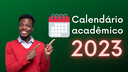 #pratodosverem: Imagem mostra estudante apontando para o título "Calendário acadêmico 2023".