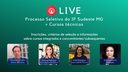 #pratodosverem: Live sobre Processo Seletivo e cursos técnicos. Aparecem fotos dos participantes Benedito Carvalho, Mariana Rodrigues, Izabel Rodrigues e Iara Naacimento