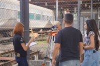 #pratodosverem: Imagem mostra uma parte do Laboratório de Manutenção Ferroviária no Campus Santos Dumont; estrutura é utilizada por curso técnico e Engenharia.                       