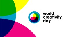 #pratodosverem: Imagem mostra logomarca e nome do evento em inglês: World Creativity Day. DMC / Divulgação.