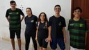 #pratodosverem: A imagem mostra, da esquerda para a direita, os alunos do Campus Santos Dumont Gabriel Venâncio, Lisandra Oliveira, Wanessa Gonçalves, João Gabriel Santos e Gabriel Andrade.