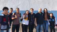 #pratodosverem: Imagem mostra representantes do IF Sudeste MG em etapa microrregional do Jemg 2024, em Bom Jardim de Minas.