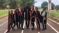 #pratodosverem: Imagem mostra componentes da Fanif/Falcões Tambores. Foto: Paulo Henrique Oliveira (arquivo pessoal)