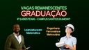 #pratodosverem: Imagem mostra título "vagas remanescentes em graduação", com um profissional representando cada curso dessa modalidade no IF Sudeste MG: Licenciatura em Matemática e Engenharia Ferroviária e Metroviária.